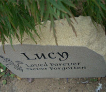 solid memorial for dogs made with yorkshire stone